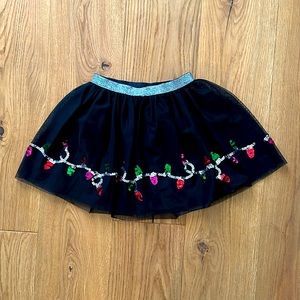 Cat and Jack holiday lights sequin skirt Size S (6-8)